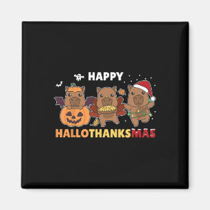 Capybara Christmas Halloween Costume Happy Halloth Magnet