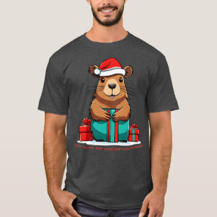 Capybara Christmas Jingle All the Way with Capybar T-Shirt