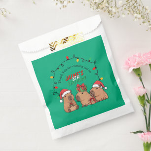 Capybara Christmas Lights Birthday Party  Favour Bags
