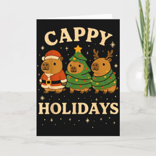 Capybara Christmas Shirt, Funny Capy Holidays Card
