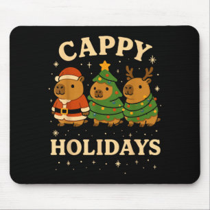 Capybara Christmas Shirt, Funny Capy Holidays Mouse Pad