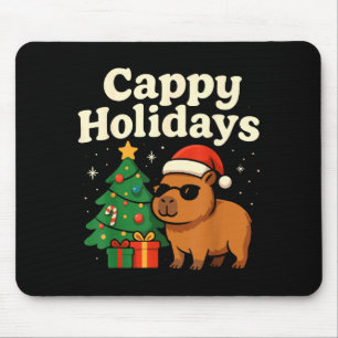 Capybara Christmas Shirt, Funny Capy Holidays  Mouse Pad