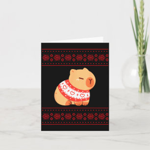 Capybara Christmas Sweater  Card