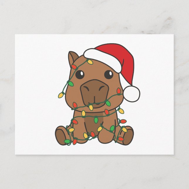 Capybara Christmas Winter Animals Holiday (Front)