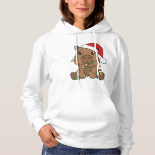 Capybara Christmas Winter Animals Holiday Hoodie