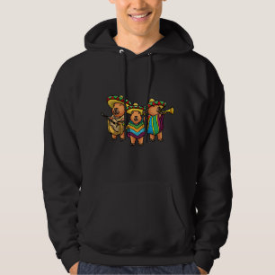 Capybara Cinco De Mayo Mexican Band Musician Men W Hoodie