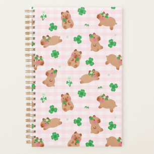 Capybara Clover Pink Planner