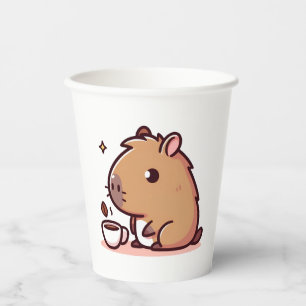 Capybara coffee lover paper cups