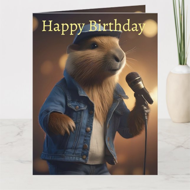 "Capybara Cowboy: Serenading the Wild West" Card (Front)