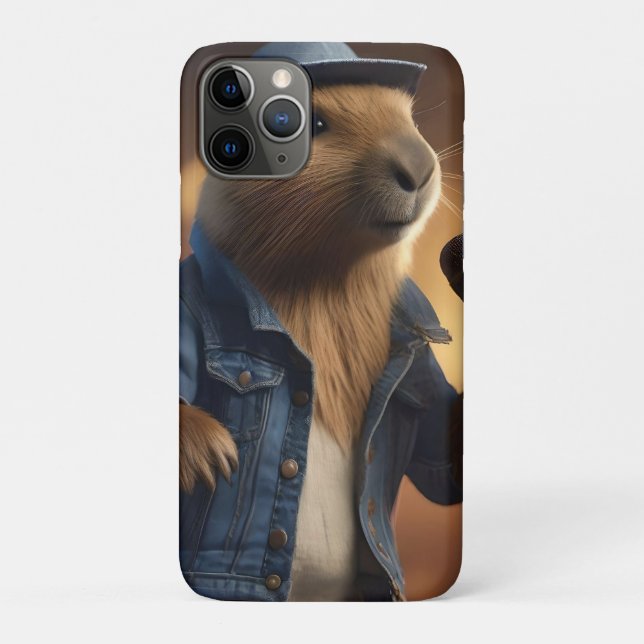 "Capybara Cowboy: Serenading the Wild West" Case-Mate iPhone Case (Back)
