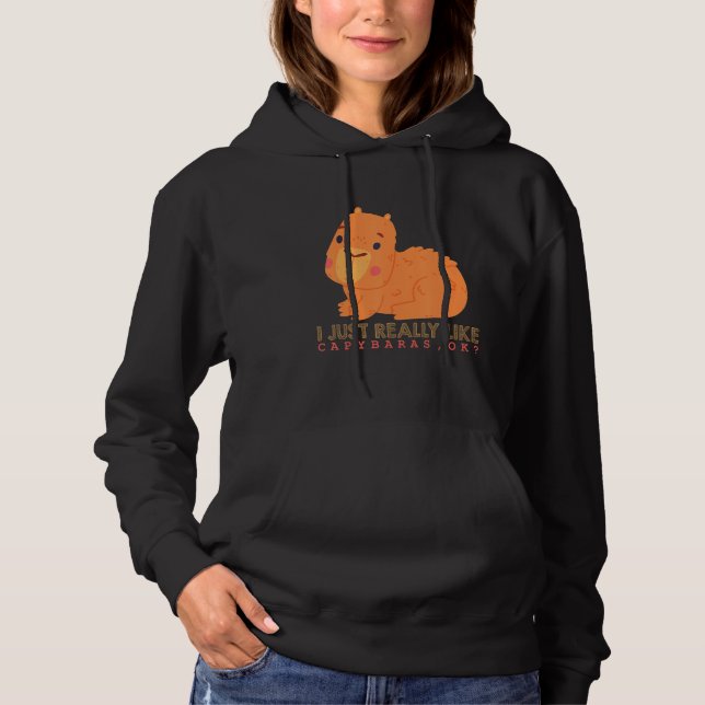 Capybara  Cute Capybaras Rodent Animal Capybara 1 Hoodie (Front)