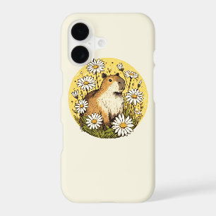 Capybara Daisy Flowers Art Capybaras              