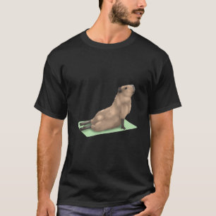 Capybara Dog Yoga Pose Meditation Zen Workout Exer T-Shirt