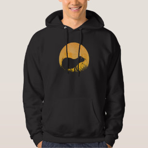 Capybara Easy Halloween Outfit Mammal Moon Costume Hoodie