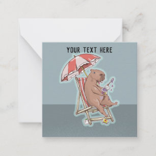 Capybara Eating Yogurt Card