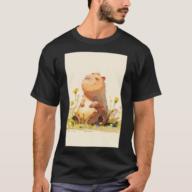 Capybara Enjoying Life T-Shirt (Front)