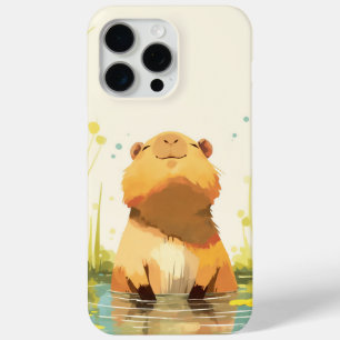 Capybara Enjoying the Water iPhone 15 Pro Max Case