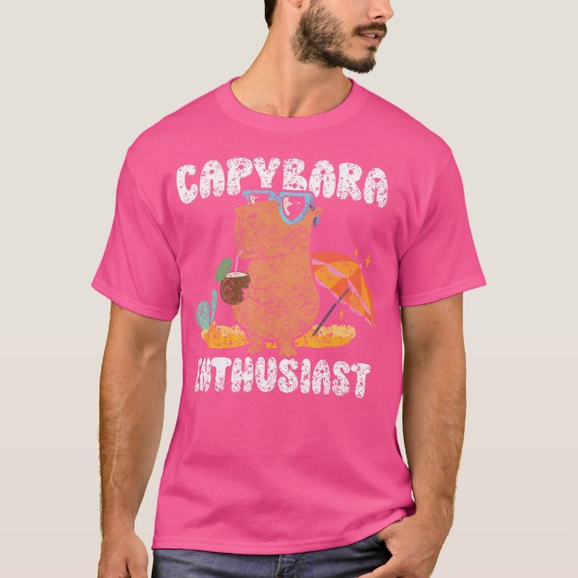 Capybara Enthusiast Animal Rodent Capybaras Lover T-Shirt (Front)