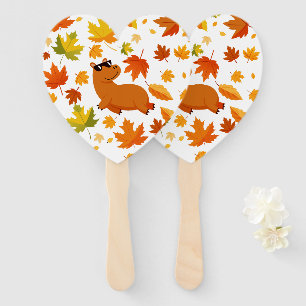 Capybara Fall Fan   Autumn-Themed Animal Design