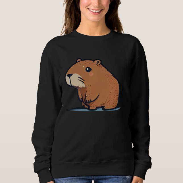 Capybara Fan Club  and Cute Capybara Kids Sweatshirt (Front)