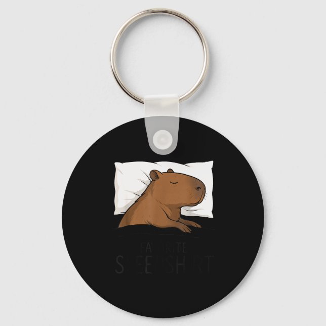 Capybara Favorite Sleepshirt Sleeng Pajamas Boys G Key Ring (Front)