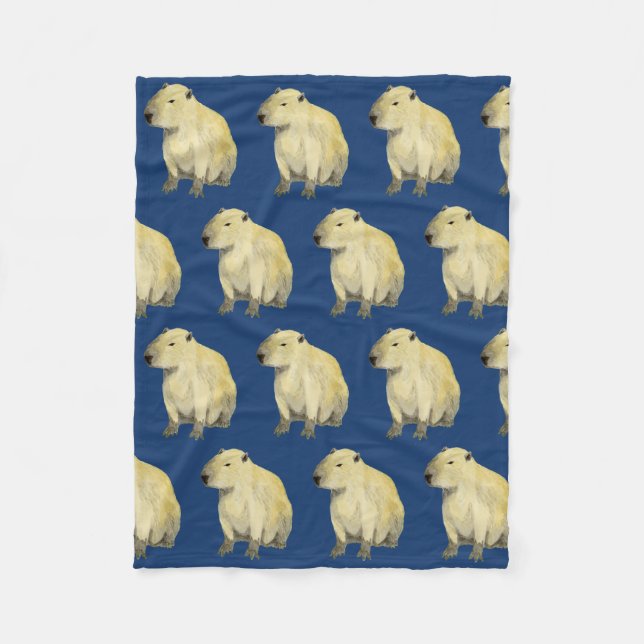 Capybara Fleece Blanket (Front)