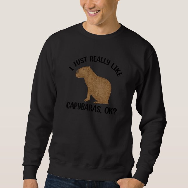 Capybara For Men Women Kids Rodent Capybara Sweatshirt (Front)