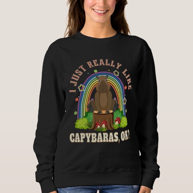 Capybara For Men Women Kids Rodent Capybara Sweatshirt (Front)