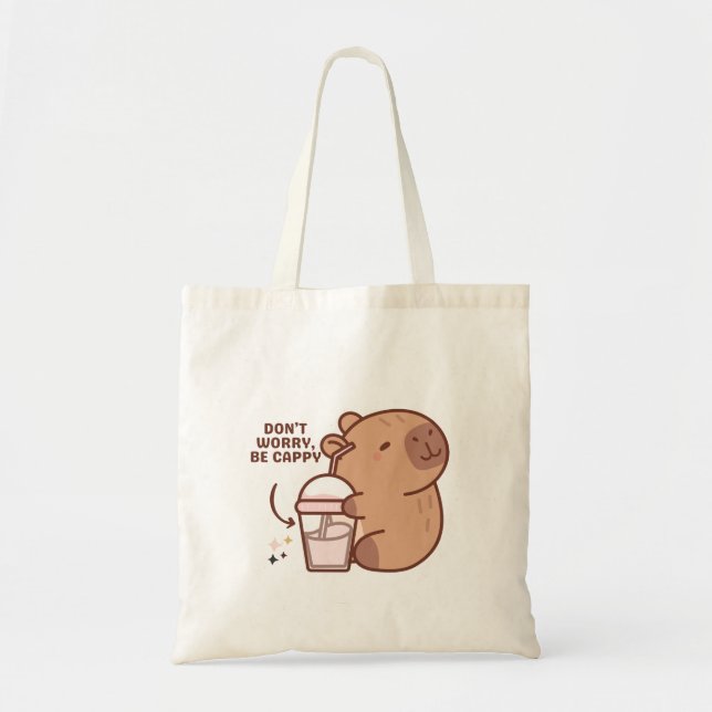 Capybara Funny Animal Lovers Tote Bag (Front)