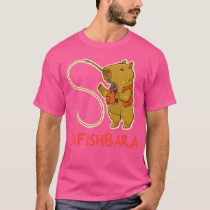 Capybara Funny Cafishbara Fishing Capybara T-Shirt