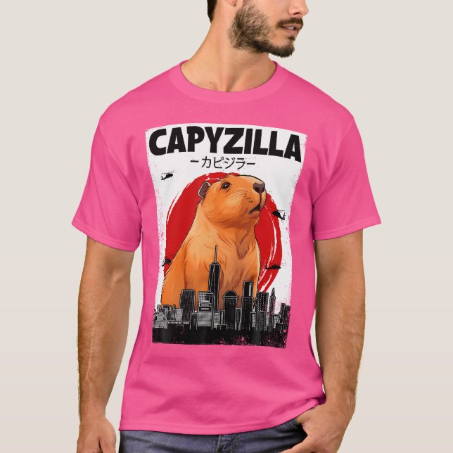 Capybara Funny Capybara Rodent Capyzilla Funny T-Shirt (Front)