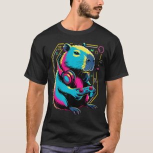 Capybara Funny Capybara Rodent Video Games Lover T-Shirt