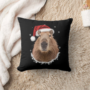 Capybara Funny Christmas Cushion