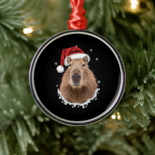 Capybara Funny Christmas Metal Tree Decoration