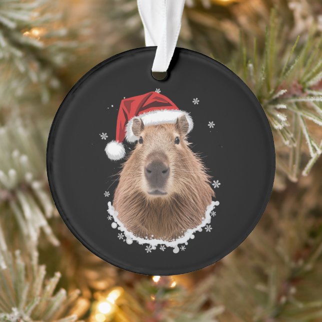 Capybara Funny Christmas  Ornament (Tree)