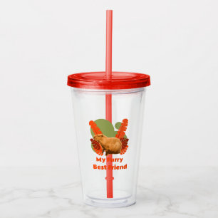 Capybara Furry Best Friend Tropical Animal Acrylic Tumbler