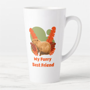 Capybara Furry Best Friend Tropical Animal Latte Mug