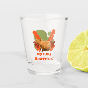 Capybara Furry Best Friend Tropical Animal Shot Glass