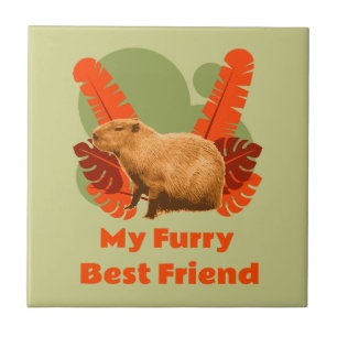 Capybara Furry Best Friend Tropical Animal Tile
