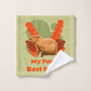 Capybara Furry Best Friend Tropical Animal Wash Cloth