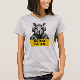 Capybara Generative Disco Jockie cool fun T-shirt