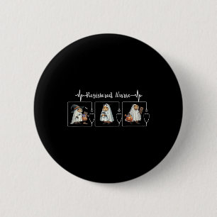Capybara Ghost Stethoscope Registered Nurse Spooky 6 Cm Round Badge