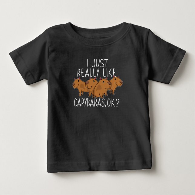 Capybara Gift Kids Women Cute Capybara Baby T-Shirt (Front)