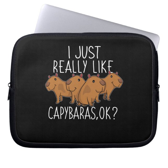 Capybara Gift Kids Women Cute Capybara Laptop Sleeve (Front)