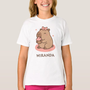 Capybara Girls Personalised Cute Funny T-Shirt