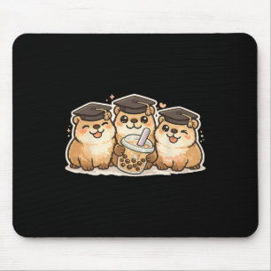 Capybara Graduation 2026 Boba Tea Student Cl Of Gr Mouse Pad