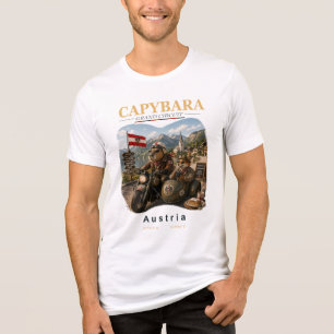 Capybara Grand Circuit – Austria Alpine Motorcycle Tri-Blend Shirt