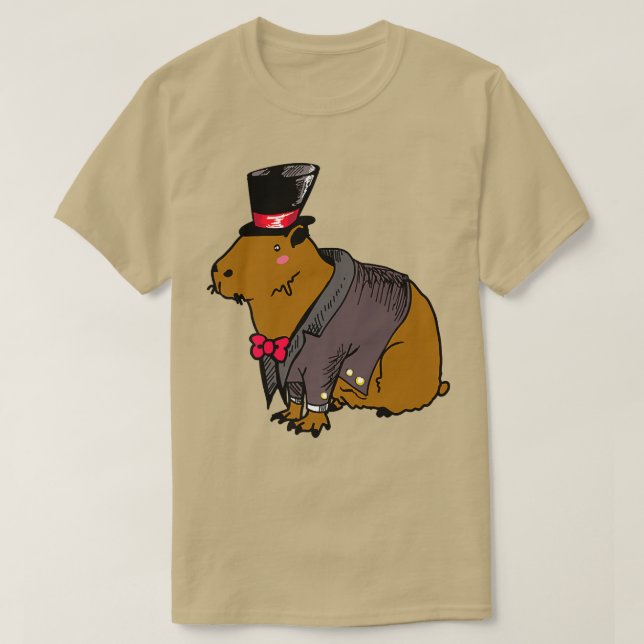 Capybara Groom Wedding Illustration  T-Shirt (Design Front)