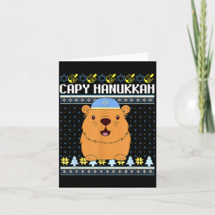 Capybara Hanukkah Capy Hanukkah Chanukah Jewish Ki Card