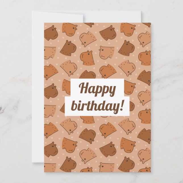 Capybara Holiday Card (Front)